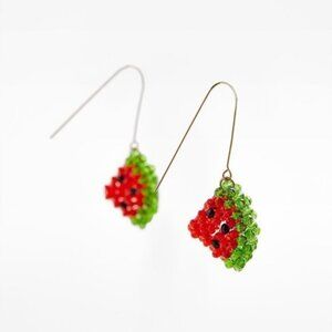 Zara Beaded Watermelon Drop Earrings